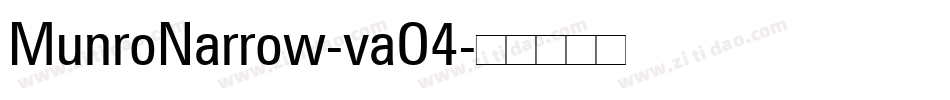 MunroNarrow-vaO4字体转换