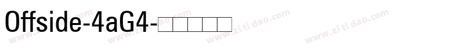 Offside-4aG4字体转换