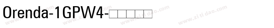 Orenda-1GPW4字体转换