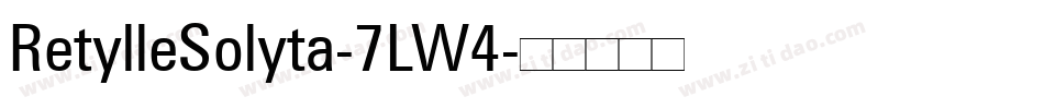RetylleSolyta-7LW4字体转换