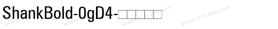ShankBold-0gD4字体转换