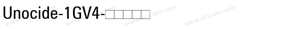 Unocide-1GV4字体转换