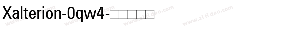 Xalterion-0qw4字体转换