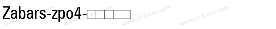 Zabars-zpo4字体转换