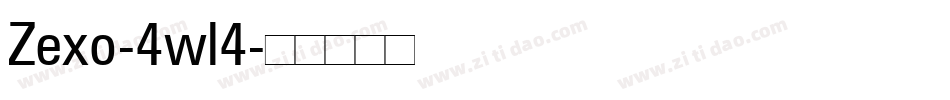Zexo-4wl4字体转换