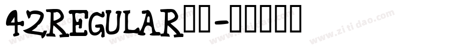 42regular字体字体转换