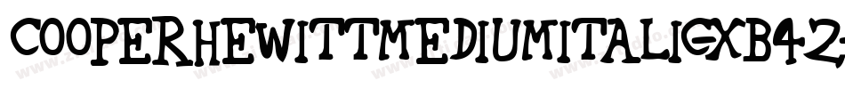 CooperhewittMediumitalic-XB42字体转换