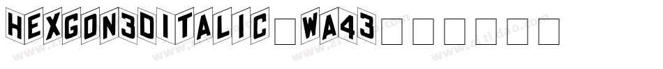 Hexgon3DItalic-wa43字体转换