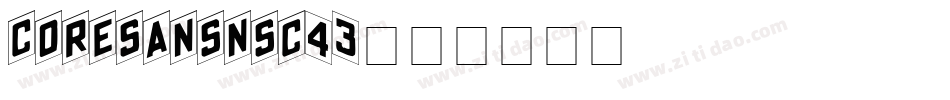 coresansnsc43字体转换