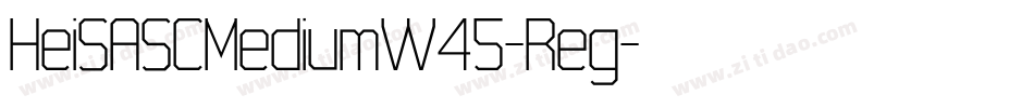 HeiSASCMediumW45-Reg字体转换