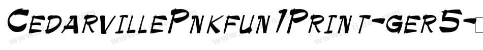 CedarvillePnkfun1Print-ger5字体转换
