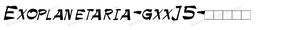 Exoplanetaria-gxxJ5字体转换