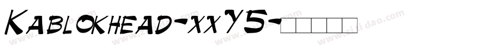 Kablokhead-xxY5字体转换