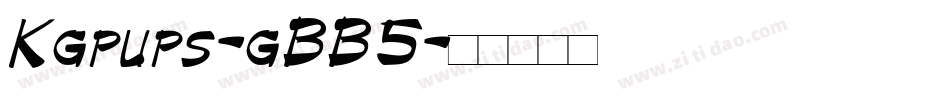 Kgpups-gBB5字体转换