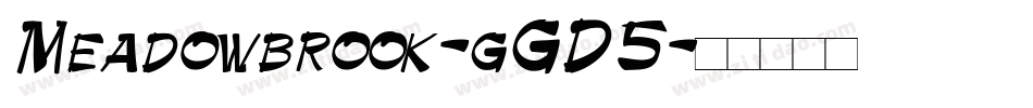 Meadowbrook-gGD5字体转换