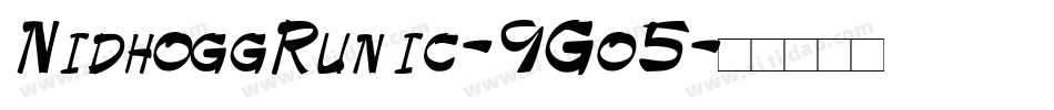 NidhoggRunic-9Go5字体转换