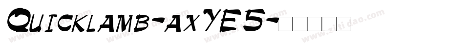 Quicklamb-axYE5字体转换