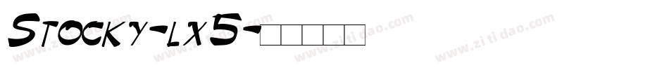 Stocky-lx5字体转换