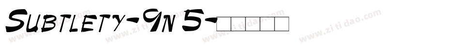Subtlety-9n5字体转换