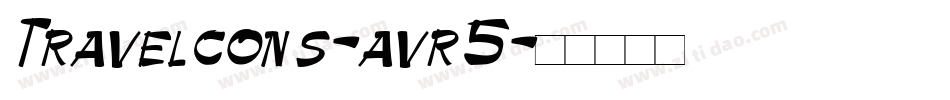 Travelcons-avr5字体转换
