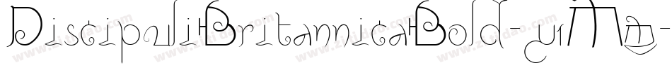 DiscipuliBritannicaBold-y1Mm字体转换