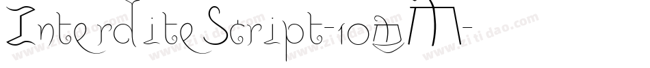 InterditeScript-10mM字体转换
