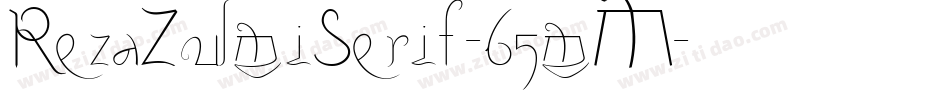 RezaZulmiSerif-65mM字体转换