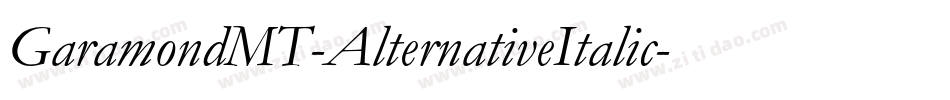GaramondMT-AlternativeItalic字体转换