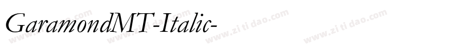 GaramondMT-Italic字体转换