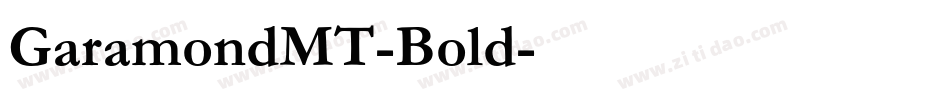 GaramondMT-Bold字体转换