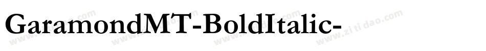 GaramondMT-BoldItalic字体转换