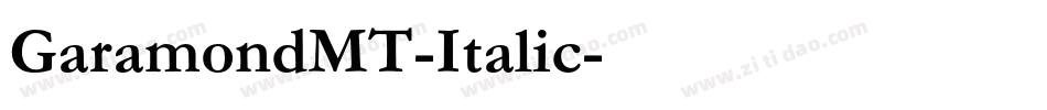 GaramondMT-Italic字体转换
