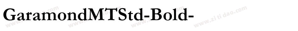 GaramondMTStd-Bold字体转换