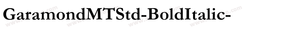 GaramondMTStd-BoldItalic字体转换