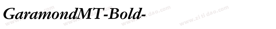 GaramondMT-Bold字体转换