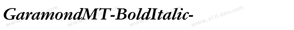 GaramondMT-BoldItalic字体转换