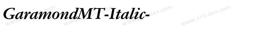 GaramondMT-Italic字体转换