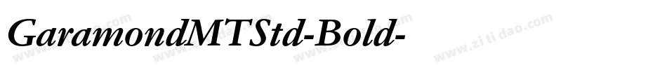 GaramondMTStd-Bold字体转换