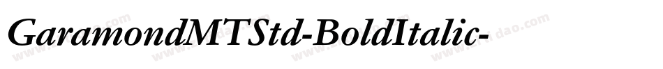 GaramondMTStd-BoldItalic字体转换