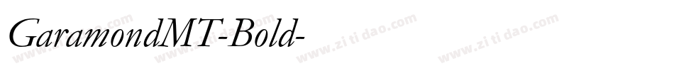 GaramondMT-Bold字体转换