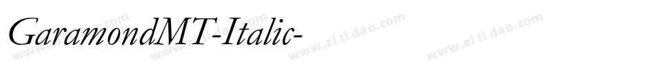 GaramondMT-Italic字体转换