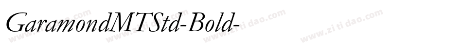 GaramondMTStd-Bold字体转换