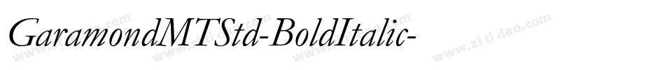 GaramondMTStd-BoldItalic字体转换