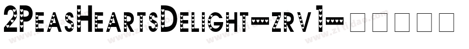 2PeasHeartsDelight-zrv1字体转换
