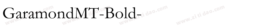 GaramondMT-Bold字体转换
