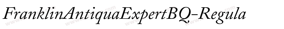 FranklinAntiquaExpertBQ-RegularSC字体转换