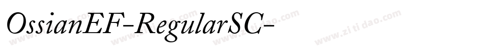 OssianEF-RegularSC字体转换