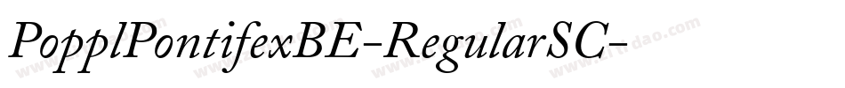 PopplPontifexBE-RegularSC字体转换