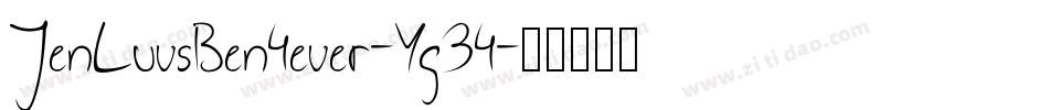 JenLuvsBen4ever-Yg34字体转换