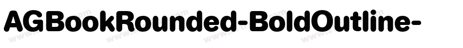 AGBookRounded-BoldOutline字体转换